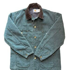 Vintage Men’s Carhartt Chore Coat C02 Moss Green Blanket Lined Made in USA Sz M